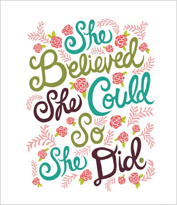 she believed she could